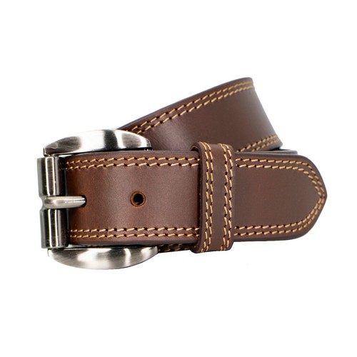 39mm Full Grain Cowhide Stitched Black Brown Tan Mens Leather Belt Size 30 - 60 - Picture 11 of 29