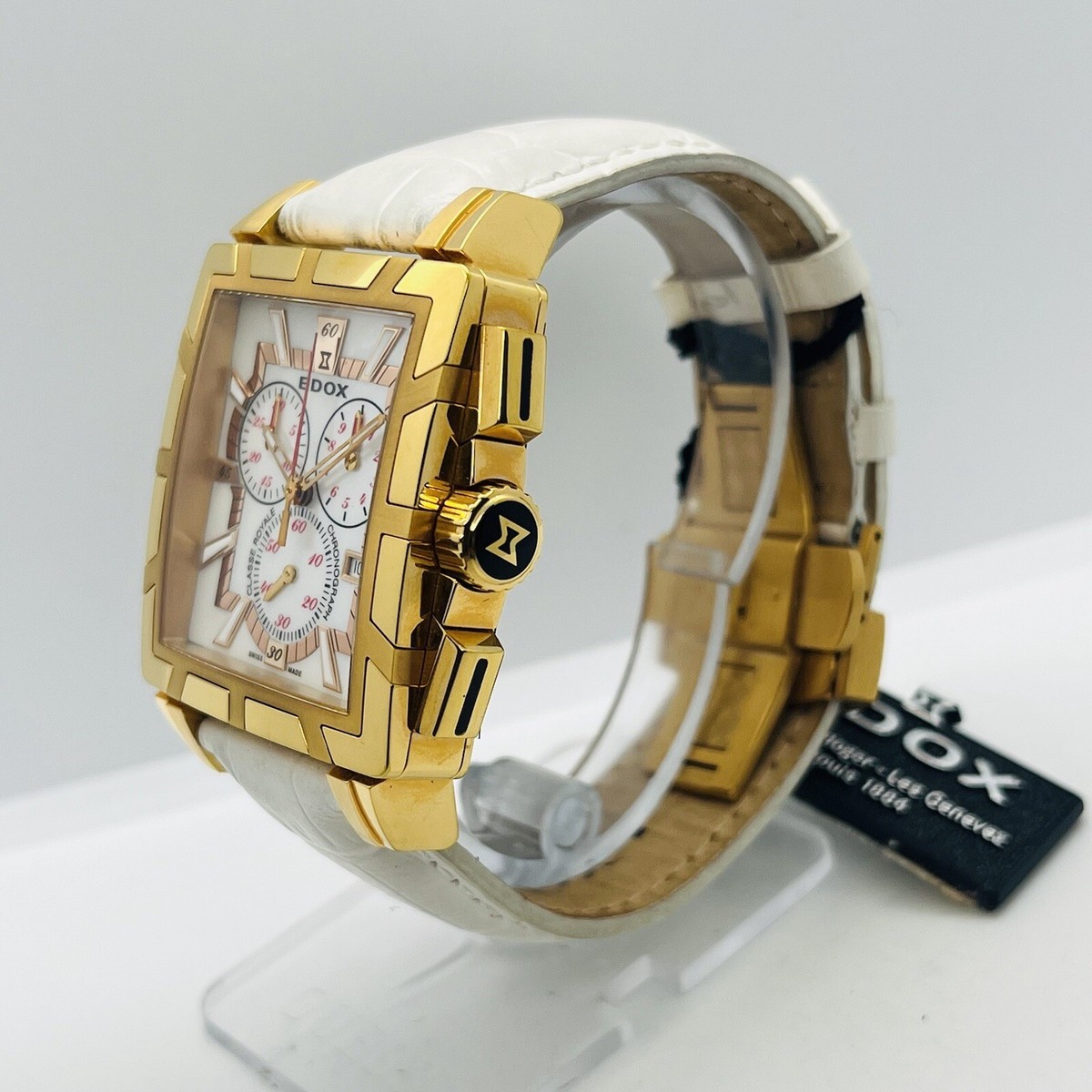 Edox Classe Royal Chronograph Rose Steel Sapphire Crystal 36mm