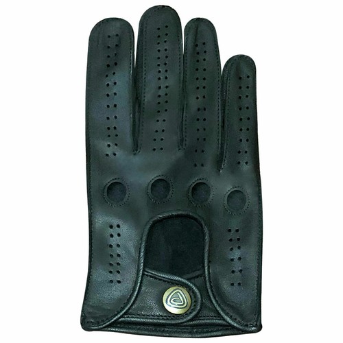 Guantes de conducir suaves de cuero de cabra para hombre sin forrar dedo completo estilo vintage 521 - Imagen 5 de 10
