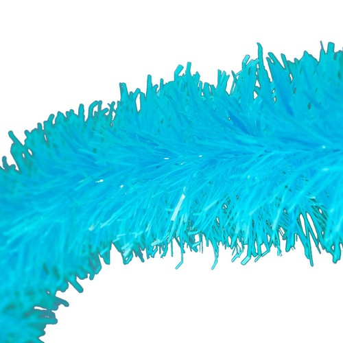 30FT Shiny Light Baby Blue Tinsel Garland Christmas Plastic Fringe Foil - Picture 5 of 5