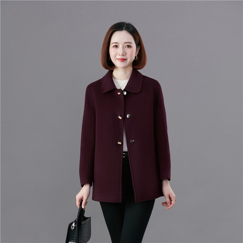 Korean Style Womens Collared Button Short Wedding Party Coats Wool Warm Jackets - Picture 7 of 23