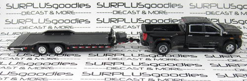 Greenlight 1:64 2022 GMC SIERRA 3500 DENALI Dually Pickup w/Heavy Duty Trailer - Picture 6 of 11