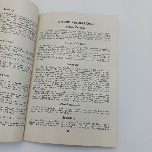 1958 Woman's International Bowling Congress (WIBC) Verfassungen, Satzungen, Regeln - Bild 10 von 14