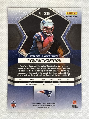 2022 Panini Mosaic - Rookies Camo Pink Mosaic Prizm #336 Tyquan Thornton (RC) - Picture 2 of 2