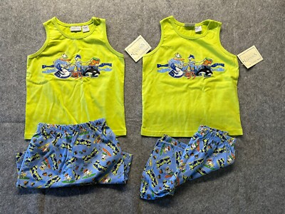 Basic Editions Twins 2 Sets Toddler Boys Tank Top Shorts Surfer Dolphin 5T NEW