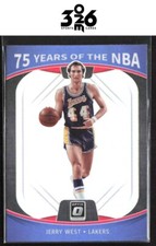 Jerry West 2021-22 Panini Prizm 75 Years of the NBA (Donruss Optic) #40