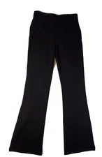 Ruby Ribbon Pants Leggings Womens Size Small Flare Leg Ponte Black Slimming #46