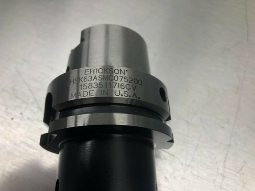 Erickson 3/4" Shell Mill Adapter 2" Projection Length - HSK63A-SMC075-200 - Foto 2 di 4
