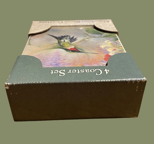 Kolibri Keramik Untersetzer 4er Set NEU signiert Larry K Martin siehe Fotos lesen - Bild 7 von 9