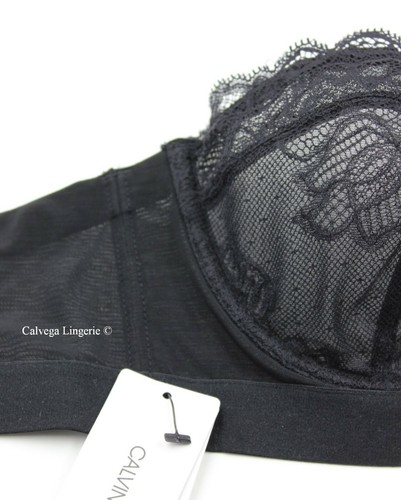 NWT Calvin Klein QF5715 Seductive Comfort" Longline Soft Cup Strapless Bra Black - Picture 3 of 8