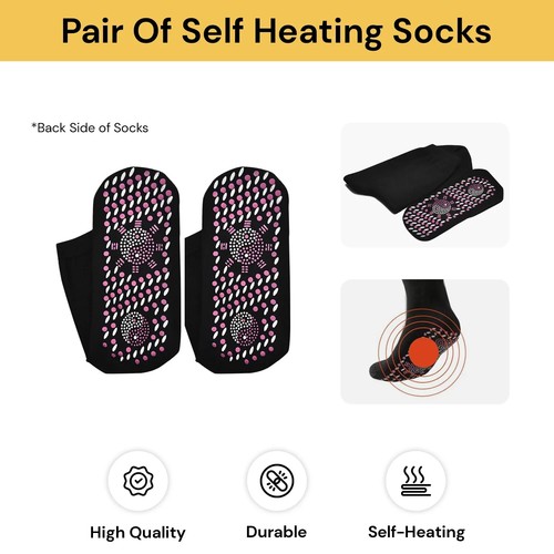 5 pair Self Heating Massage Socks Thermal Outdoor Pain Relief Footwear Unisex AU - Picture 2 of 15