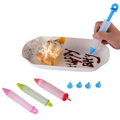 4Pcs Silicone Food Writing Pen Cake Decorating Tool Chocolate Cake Decoration... - Picture 7 of 7