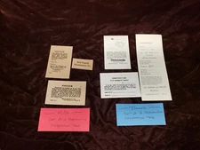 2 SETS OF INSPECTION TAGS, SET OF 2 DIFF MFG. ANTQ SLOT MILLS -JENNINGS