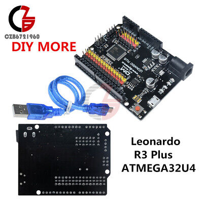 Leonardo R3 Plus ATmega32U4 16MHz 5V Microcontroller Board USB Cable for Arduino