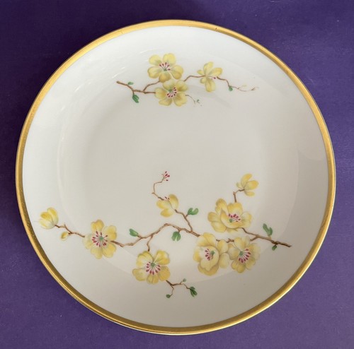 (4) W160 Johann Haviland 6” Bread Plates Yellow Flowers Brown Branches - Picture 3 of 4