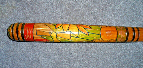 *REDUCED* Vtg 31.5" Hand-Carved & Painted Wood Baseball Bat Mexico/Aztec/Pinata - Picture 3 of 11