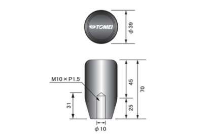 TOMEI POWERED Duracon Shift Knob - Short Type M10 x P1.5