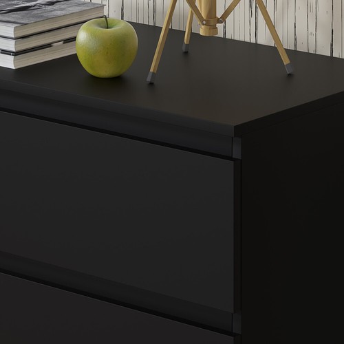 Large Matt Black Chest of 6 Drawers. Ultra Modern Design W120 x H77cm - Picture 4 of 8