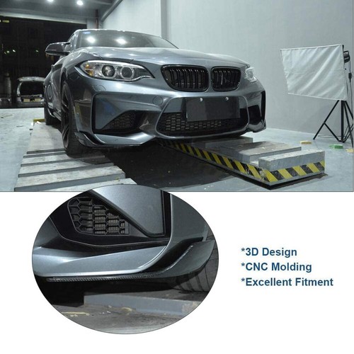 Real Carbon Front Bumper Splitters Lip Winglet for BMW F87 M2 M2C Coupe 2016-20 - Picture 12 of 12
