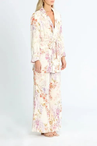 MINISTRY OF STYLE Joyful Blooms Blazer Pant Set Size AU 12 RRP 549 WITH DEFECTS - Picture 2 of 9