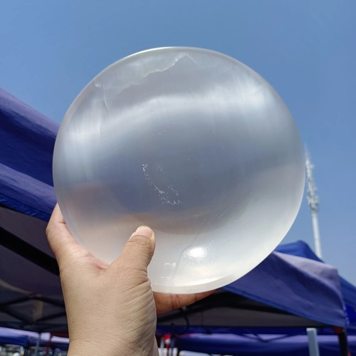 8-18Cm Huge Natural Selenite Bowl, White Gypsum Bowl, Mineral Specimen, Healing - Picture 13 of 16