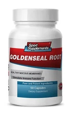 Goldenseal Root Hydrastis 520mg Total Alkaloids. Promotes Immune (1 Bot, 50 Cap)