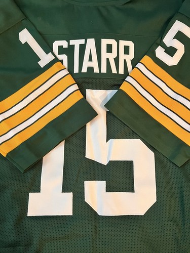 Green Bay Packers BART STARR jersey XL green NEW - Picture 2 of 8