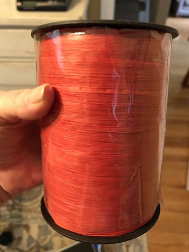 300 feet (100 yards) ~  PAPER Raffita Kraft Red New  - Afbeelding 1 van 4