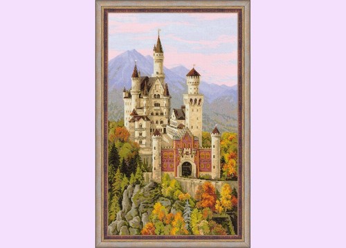 Cross Stitch Kit By RIOLIS 1520 - Neuschwanstein Castle - Picture 6 of 7