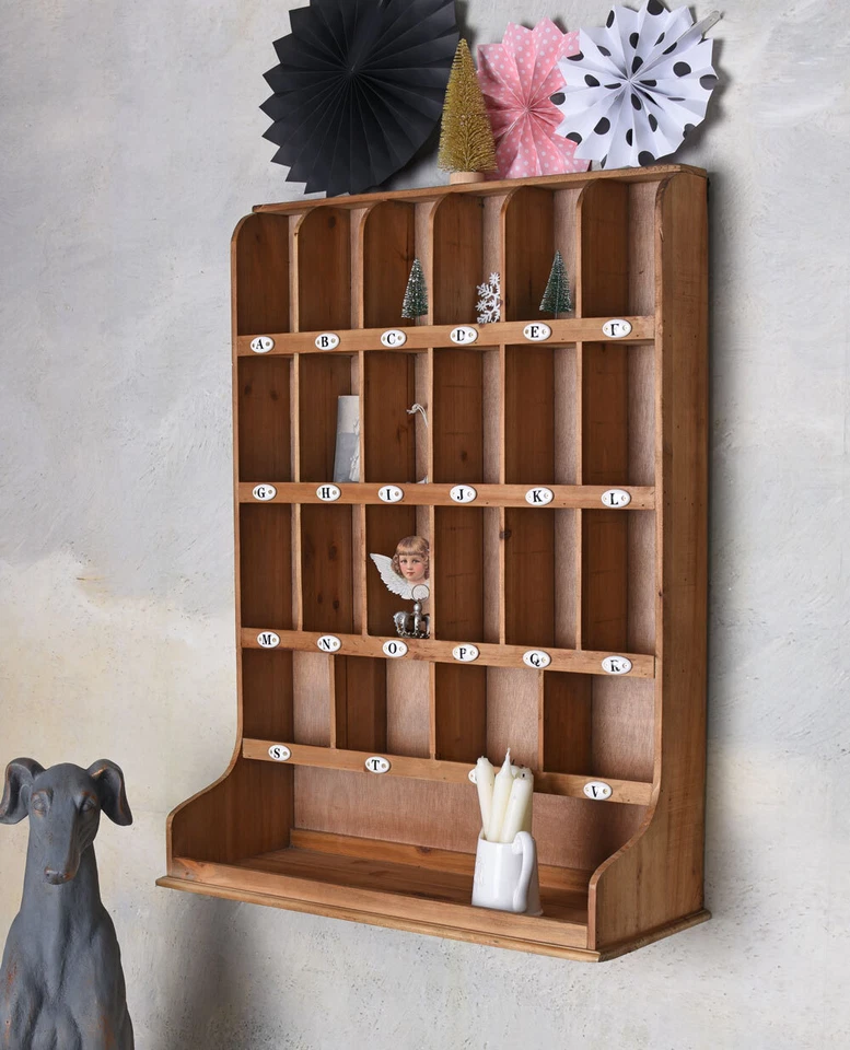 Wandboard Briefablage Postablage Briefständer Loft Setzkasten Organizer Holz - Bild 3 von 3