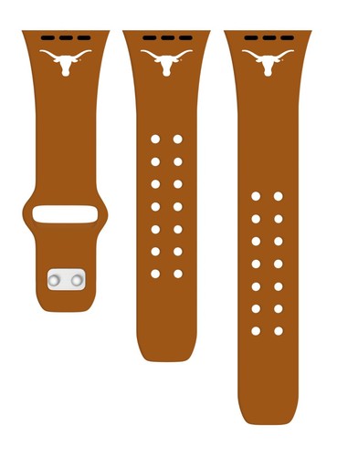 Texas Longhorns Silikon Uhrenarmband kompatibel mit Apple Watch - Bild 9 von 9