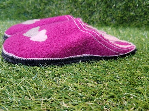 Kitz Pichler Austria lana bollita rosa caldo pantofole scarpe da casa donna taglia 37 euro - Foto 9 di 18
