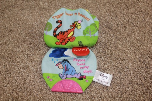 Disney Baby Hello Winnie the Pooh Hunny Crinkle Plush Flip Book Teether Toy 6" - Picture 3 of 5