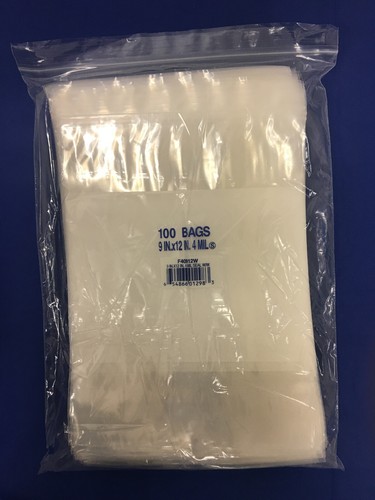 Clear Zip-Seal-Top Lock Re-closable Zipper White Block Plastic Poly Bags 4-Mil - Picture 18 of 18