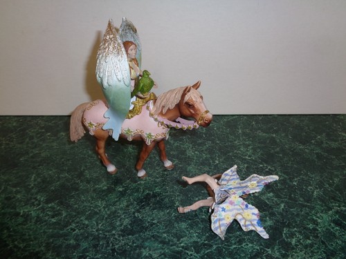 2006 Schleich Elfen Bayala Elf Fairy Surah Figure w/ Horse Bird + Oleana Figure - Picture 5 of 14
