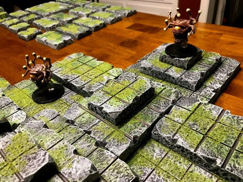 Huge Dungeon Tile Modular Set Dungeons & Dragons Pathfinder d&d terrain 28mm - Picture 10 of 12