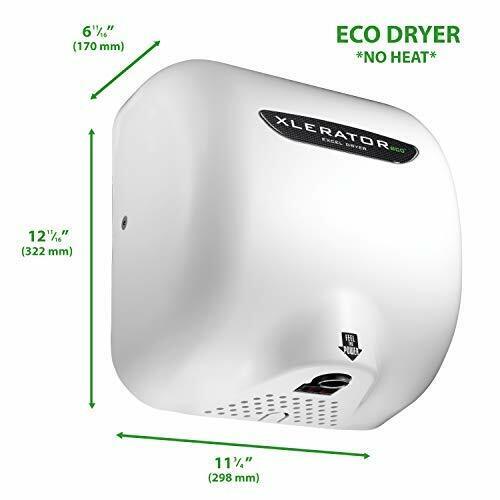 Excel Dryer XLERATOR eco XL-BW-ECO Hand Dryer, No Heat, 110-120 Volt-White combo - Picture 3 of 6