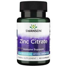 SWANSON Zinc Citrate 50mg (Zinc Citrate) 60 Capsules