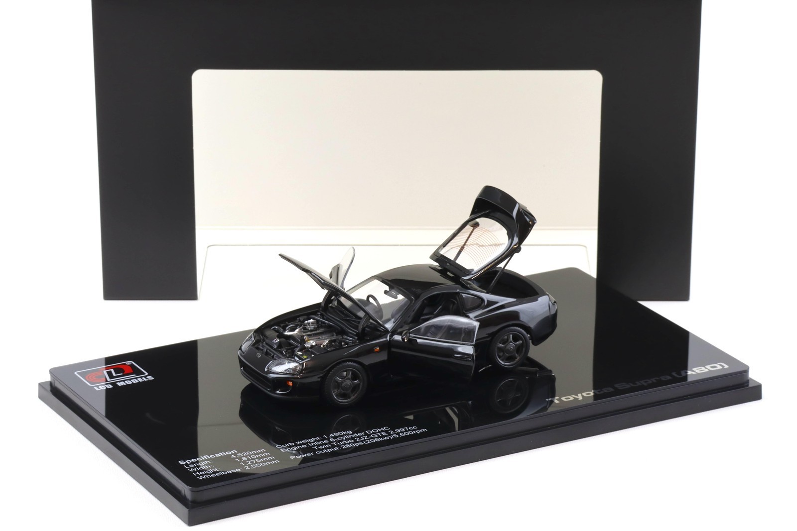 1:43 LCD Models Toyota Supra A80 Coupe Rhd Black LCD43009-BL