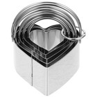 5pcs Edelstless Mousse Ring Herz Backformen Edelstahl-Keksringe