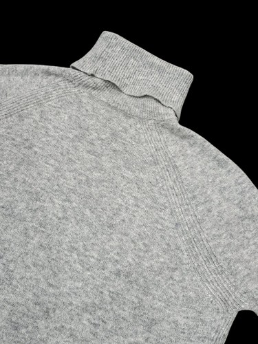 J. Crew Damen Pullover Merinowolle Alpaka Rollkragen weich grau XS Oversized - Bild 14 von 14