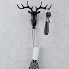3Pcs Stereoscopic Deer Shape Hook Antler Decor Wall Hook Clothes Coat Hooks Hat
