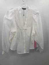 Pre-Owned Zara White Size Small Long Sleeve Blouse