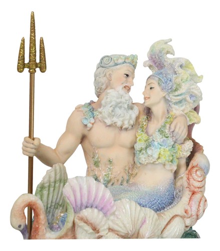 Josephine Wall Coastal Marine Poseidon Neptune's Wedding Mermaid Queen Figurine - Picture 5 of 9