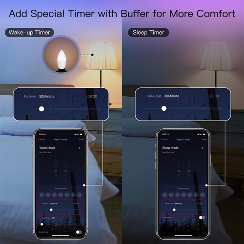 5W Tuya Wifi RGB Smart LED Light Bulb Warm Cool White Dimmable Lamp E14 - Picture 13 of 13