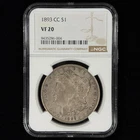 1893-CC $1 VF20 NGC Morgan Silver Dollar - Better Date Carson City Coin
