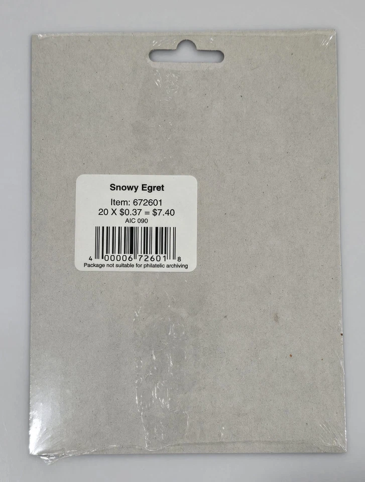 US Scott #3829a Plate #P44444 Sheet of 20 2004 Snowy Egret 37c Gem MNH SEALED! - Image 3 of 4