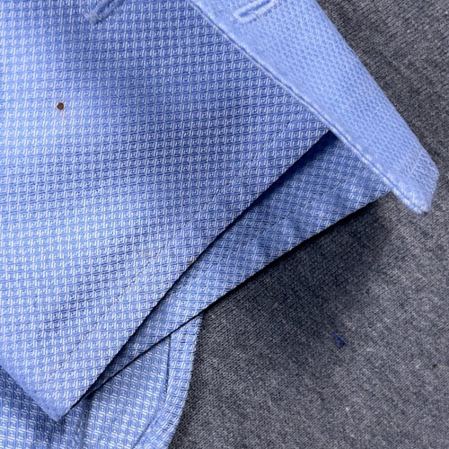 Turnbull & Asser Dress Shirt Mens 16.5 - 42 Blue French Cuff Made in England - Picture 6 of 13