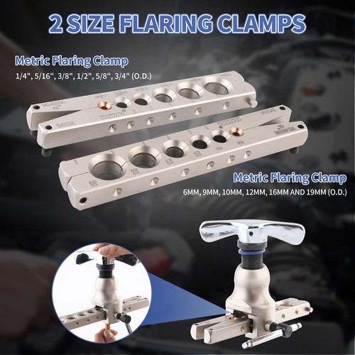 Flaring Tool Kit for 1/4" - 3/4" HVAC Copper Flare Tool with Metric and Imper... - Picture 4 of 7