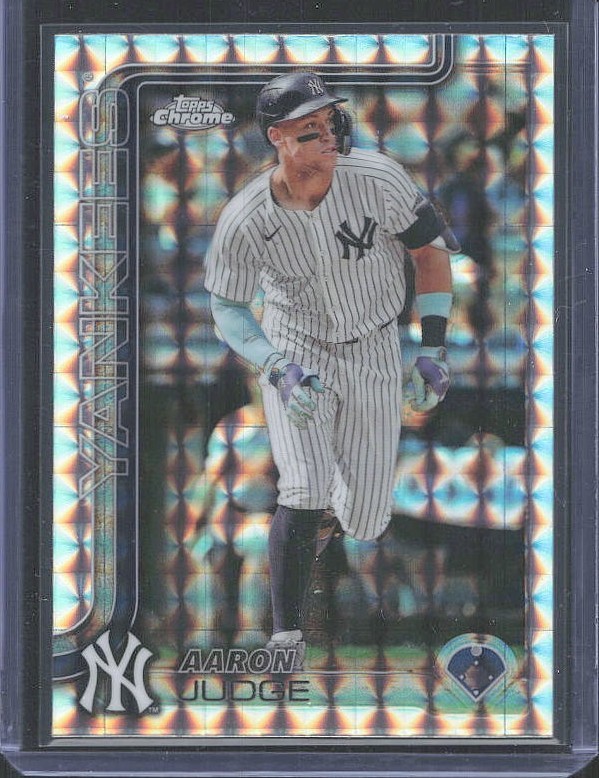 Aaron Judge 2025 Topps Chrome Baseball Geometric Refractor MVP Buyback #99